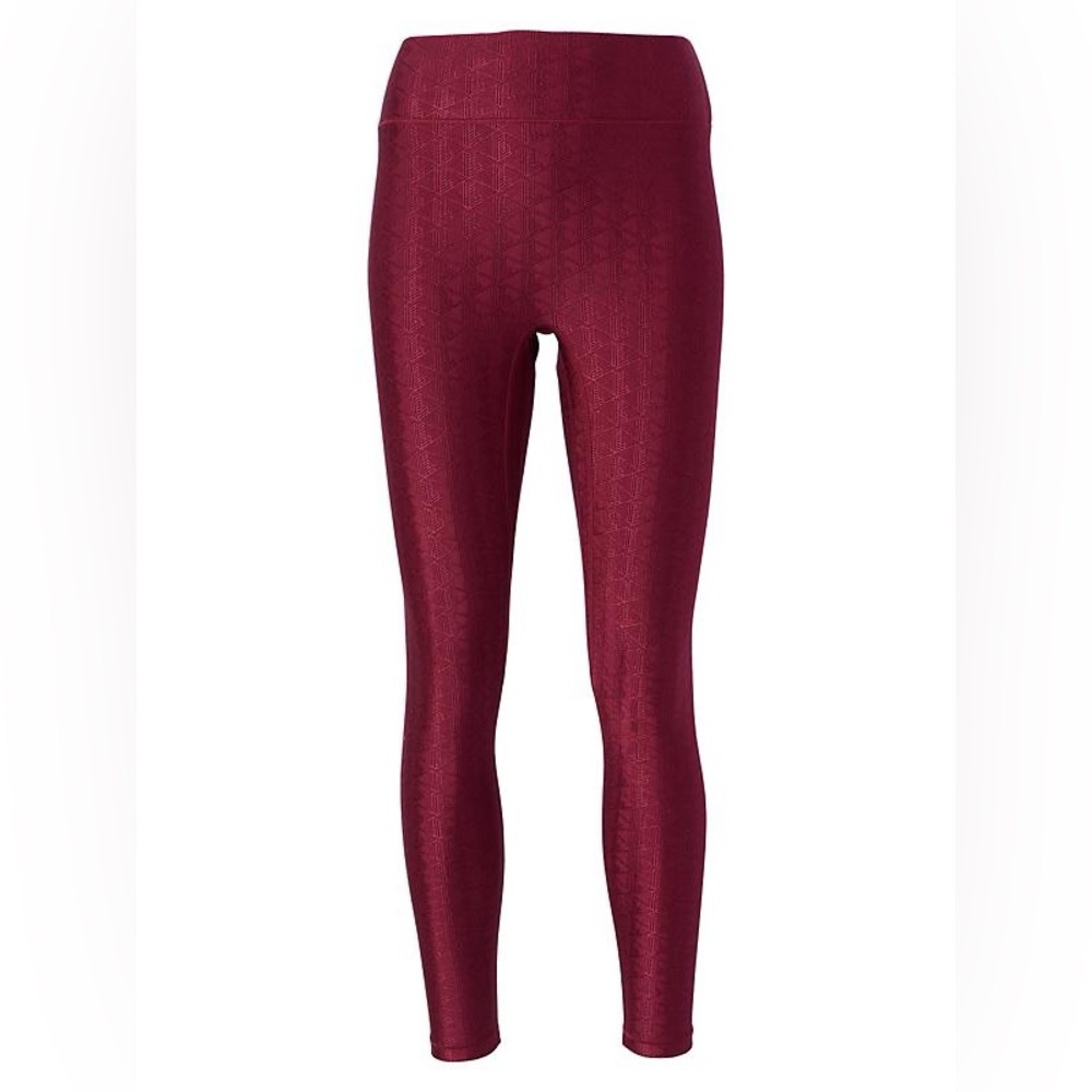 Bandier x Lacoste Burgundy Red Jacquard Leggings